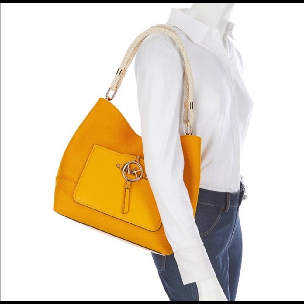 Michael Kors Large Canvas Hobo Shoulder Bag